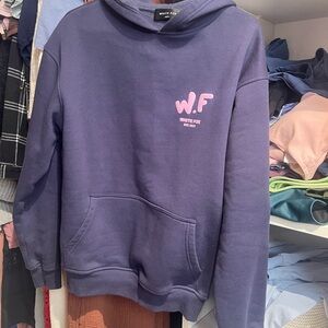 White Fox Boutique Purple Hoodie with Pink Logo